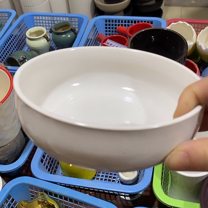 摆件陶陶盆有孔 瑕疵介意勿拍