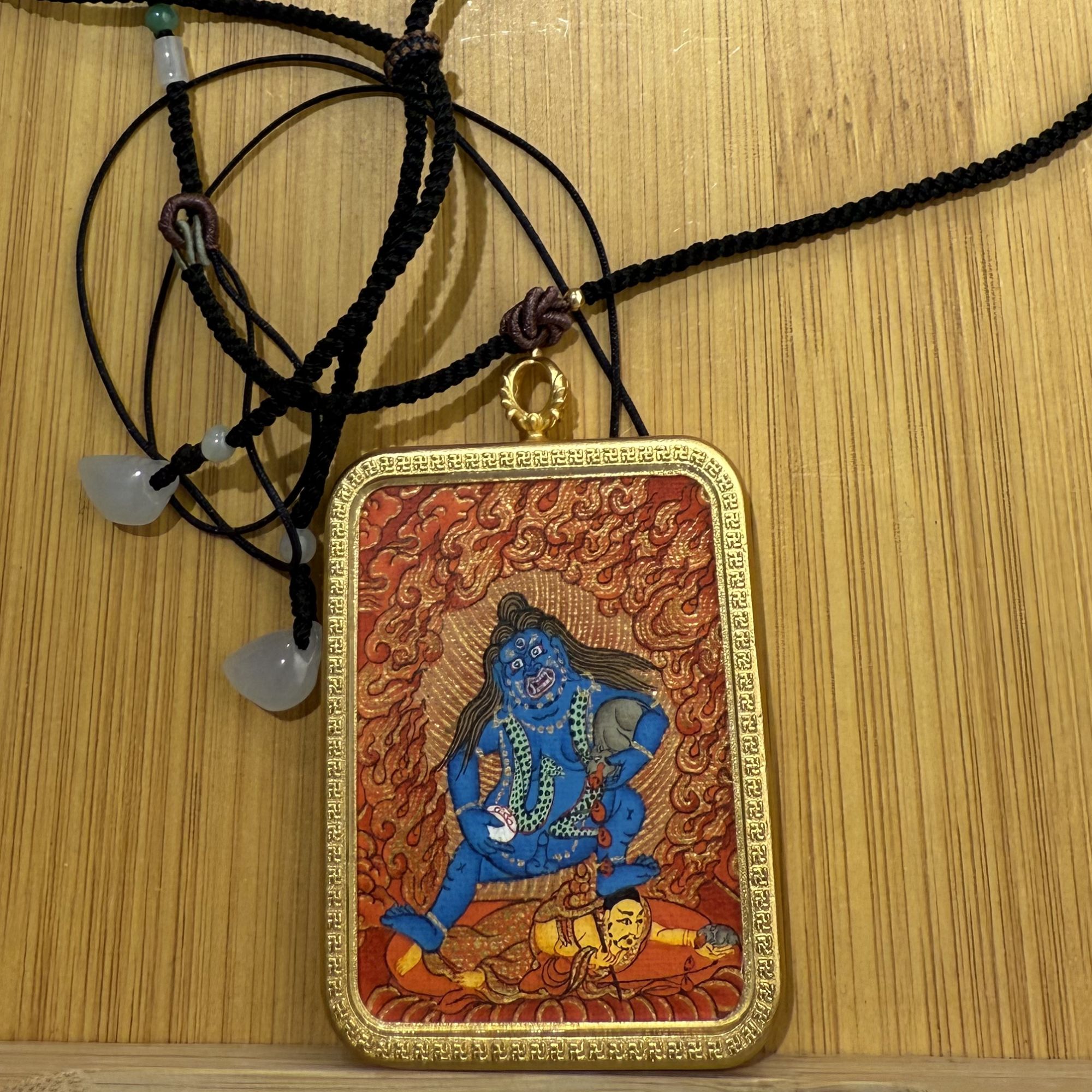 黑财神 青海热贡手绘唐卡