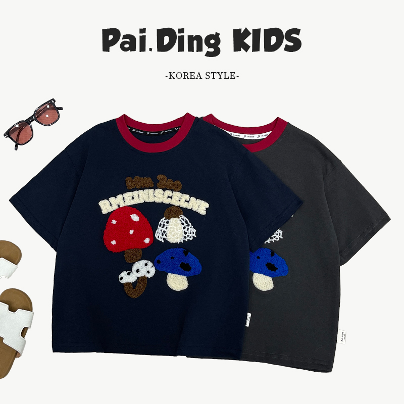 qc【兔小呗】夏装儿童韩版时立体提花宽松圆领短袖T恤HCXZ4322-XX3