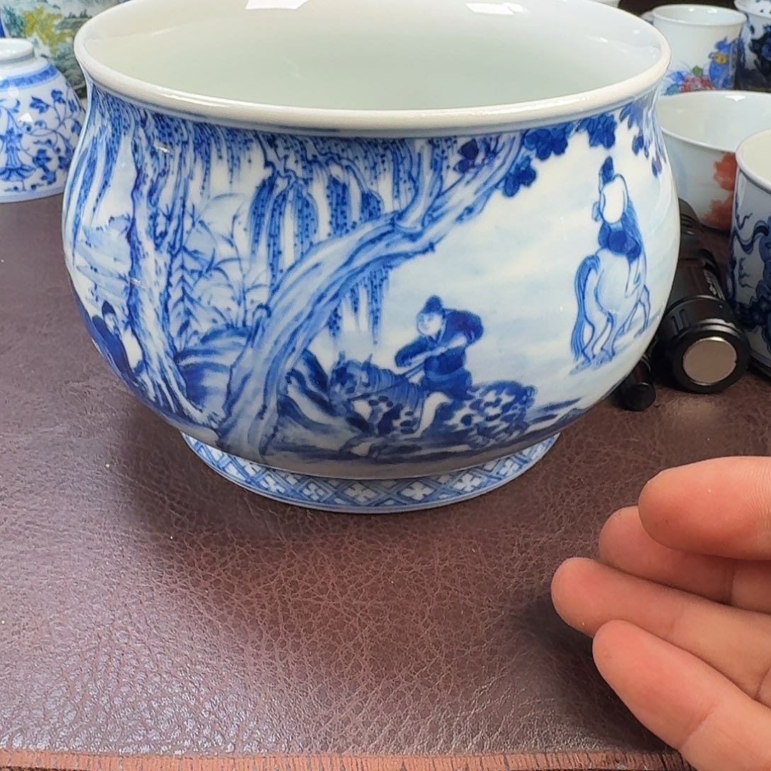 瓷片婆**馆当代景德镇陶瓷手绘茶具