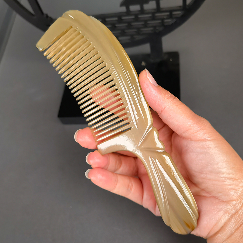 牛角梳正宗真牛角梳子女士专用顺发梳子新款梳子上等牛角梳直发梳