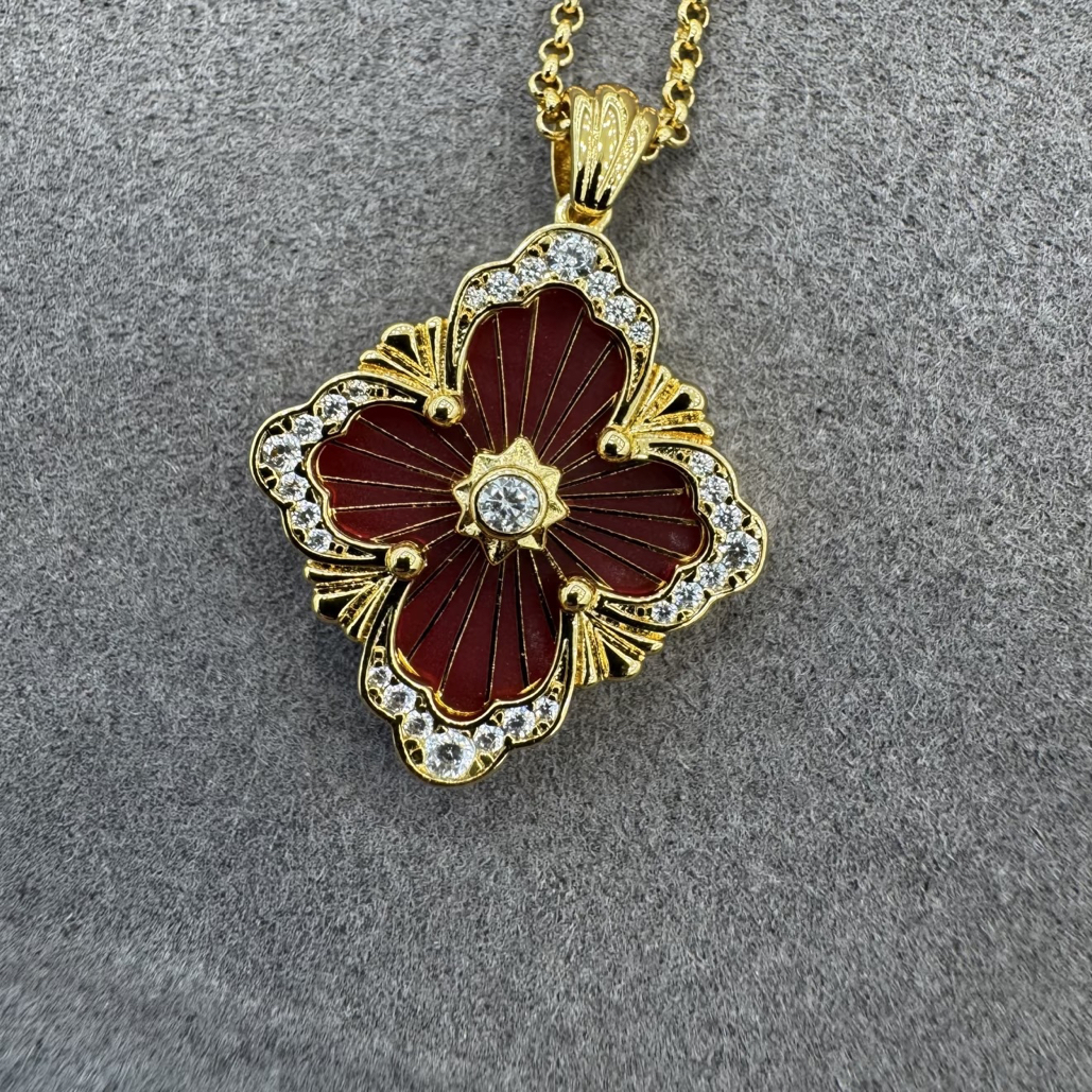 18k金布布家中号项链