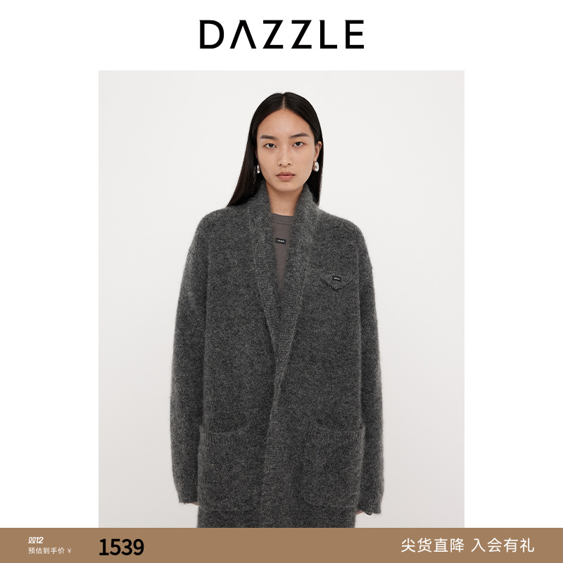 DAZZLE地素针织长袖长开衫2J1E5391F