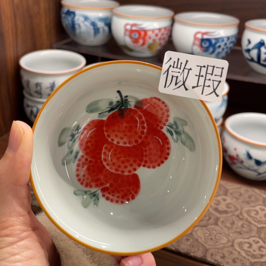 微瑕釉下彩纯手绘