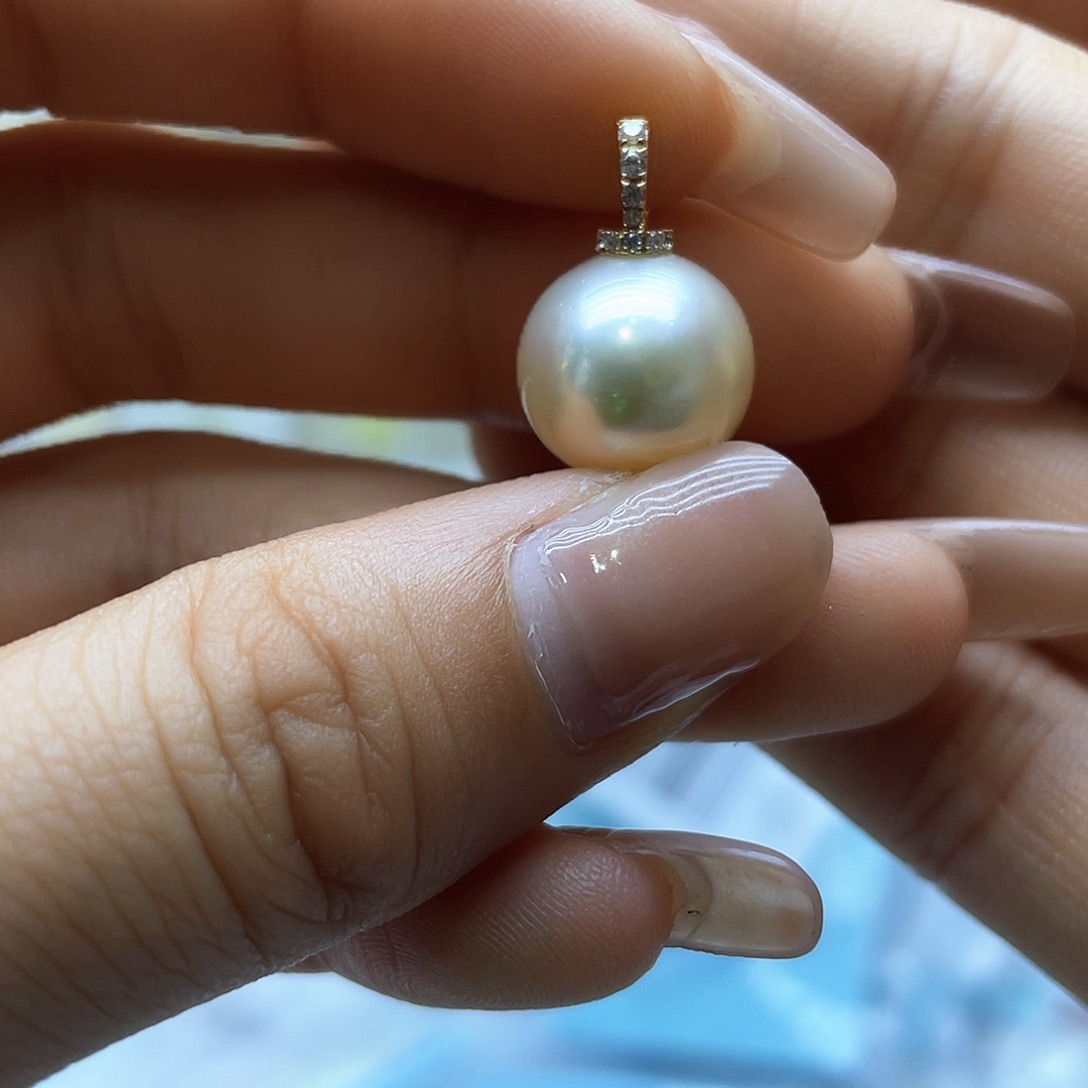 海水珍珠18K金镶嵌颈饰