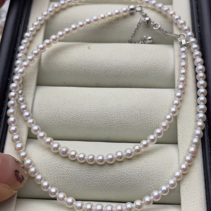 淡水珍珠项链银S925镶嵌