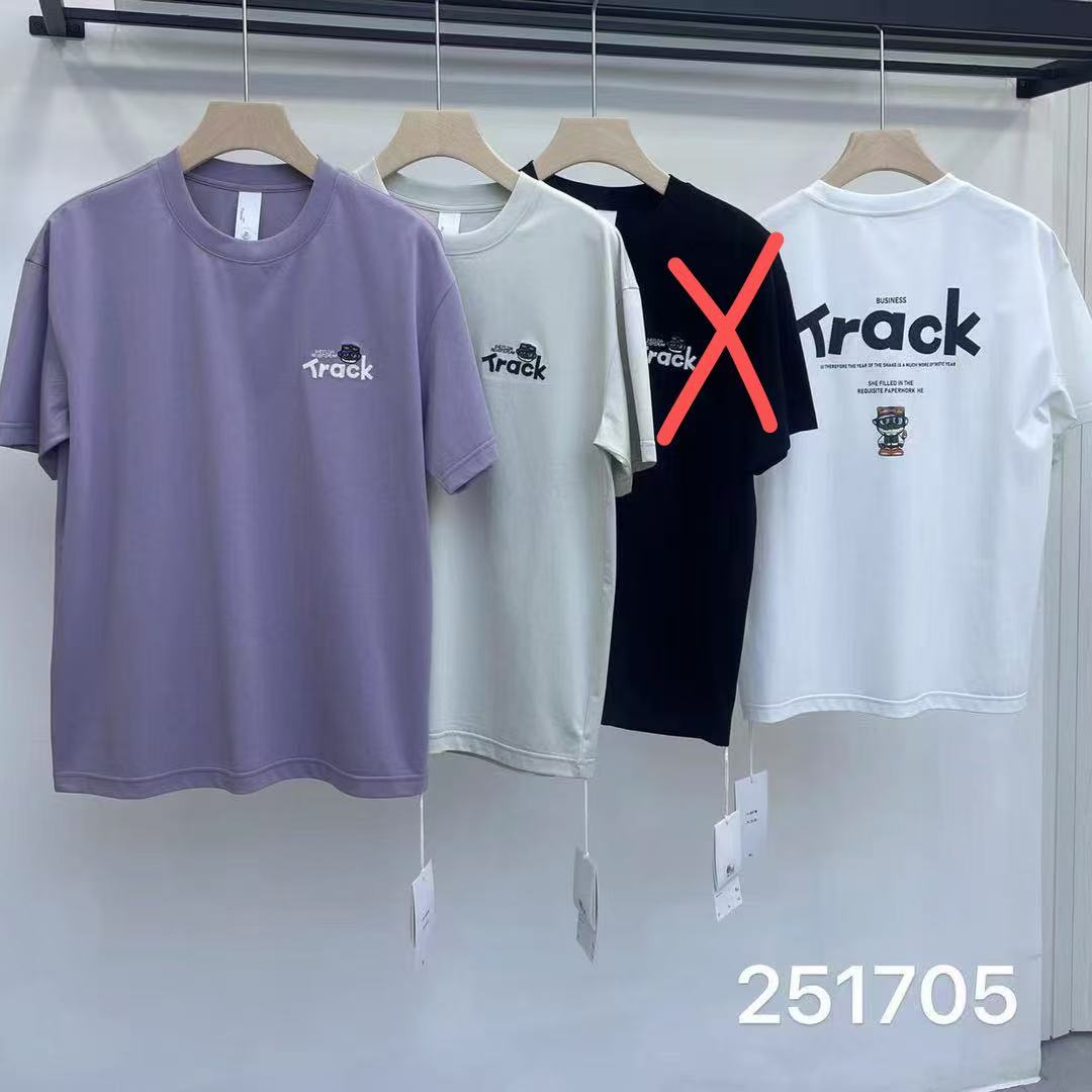 SC251705（聚水潭）短袖日常热转印圆领印花T恤常规款男士短袖