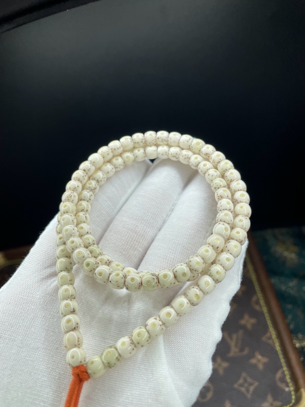 懿缘 SSS限定款6×5石玉料骨瓷白天然月2025年度TOP1星月菩提手串