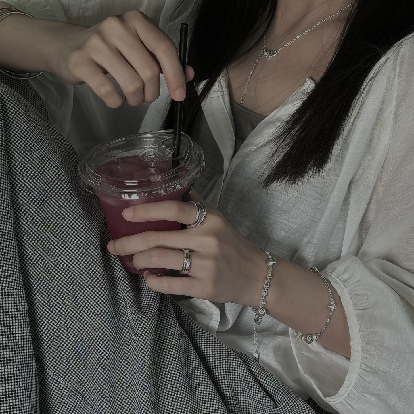 铜合金合成锆石手链 2号链接手链S--手工制品微瑕完美主义勿拍