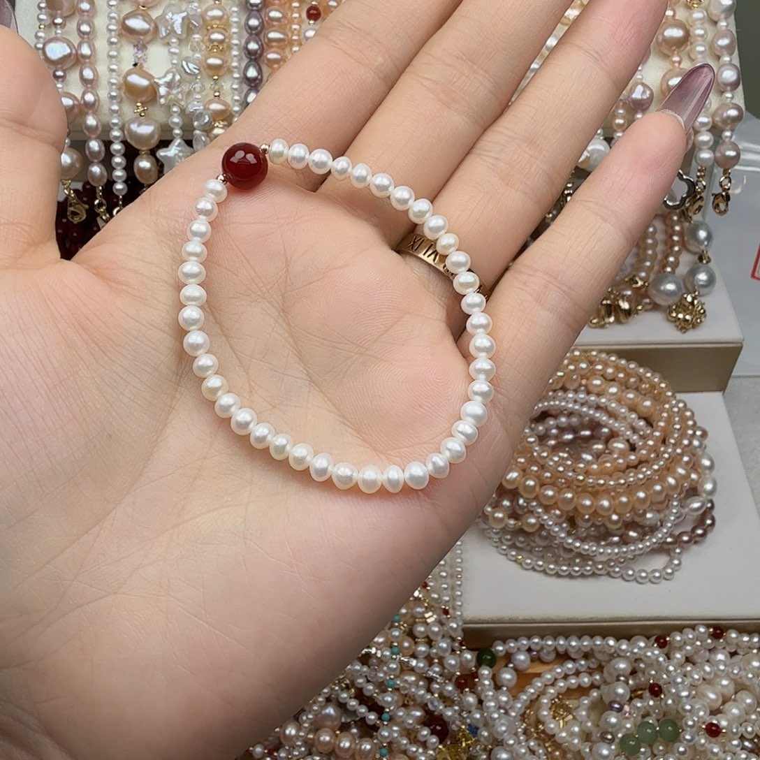 手绳钛钢淡水珍珠