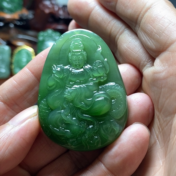 和田玉（碧玉）挂件未镶嵌