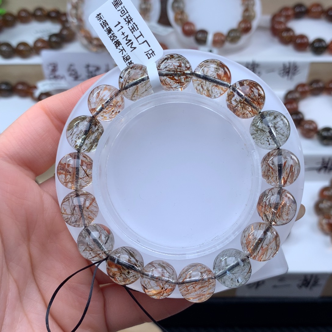 手串水晶未镶嵌黑金超七多样性发其一