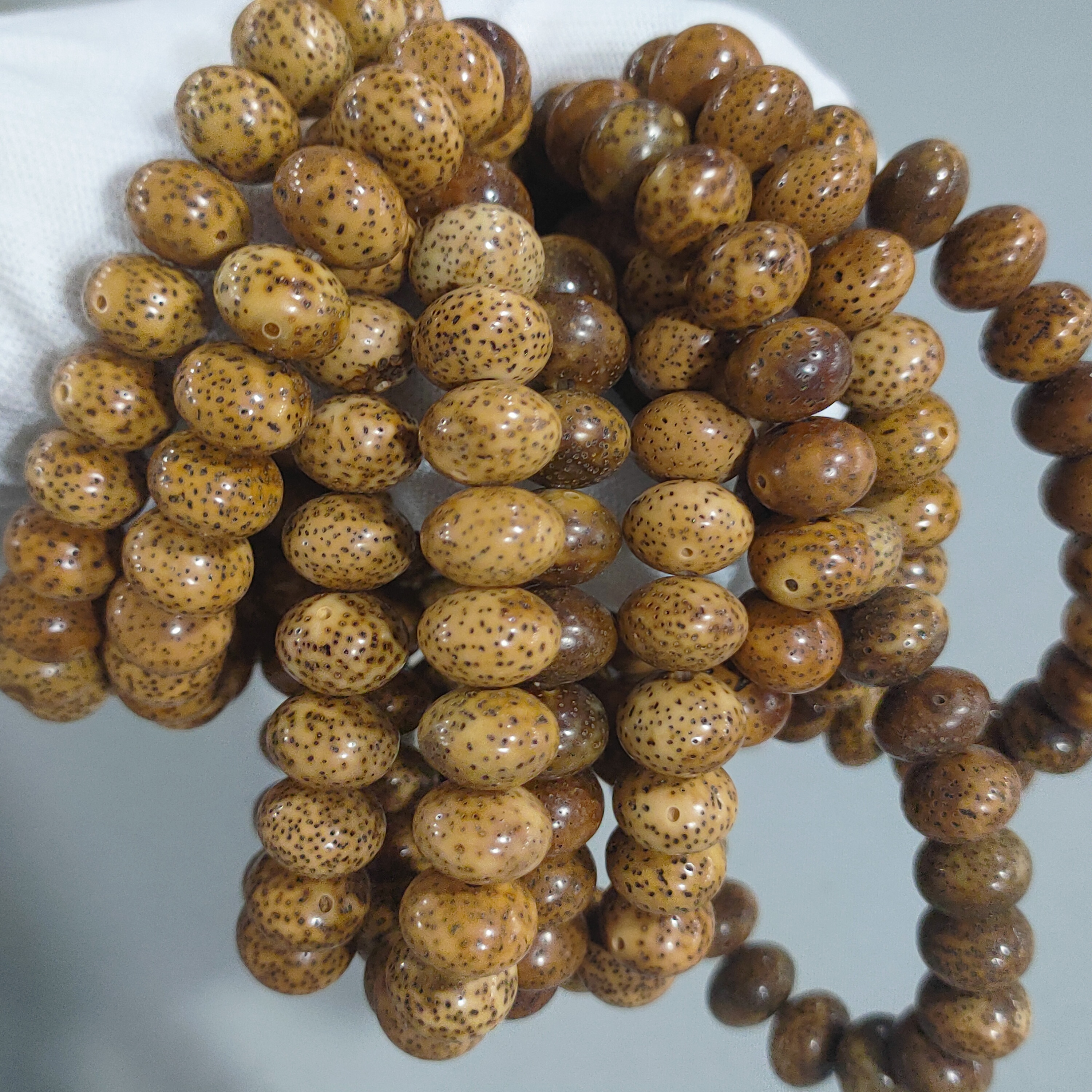 A458 【火烧云】星月菩提 卡1.1 算盘珠单圈手串 多样性发其一