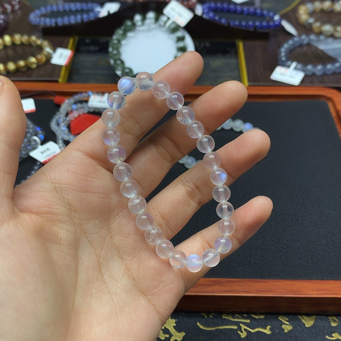 月光石手链未镶嵌手链