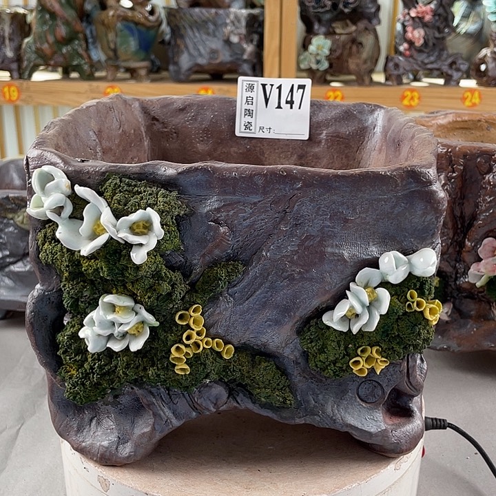 紫砂花盆景德镇陶瓷147