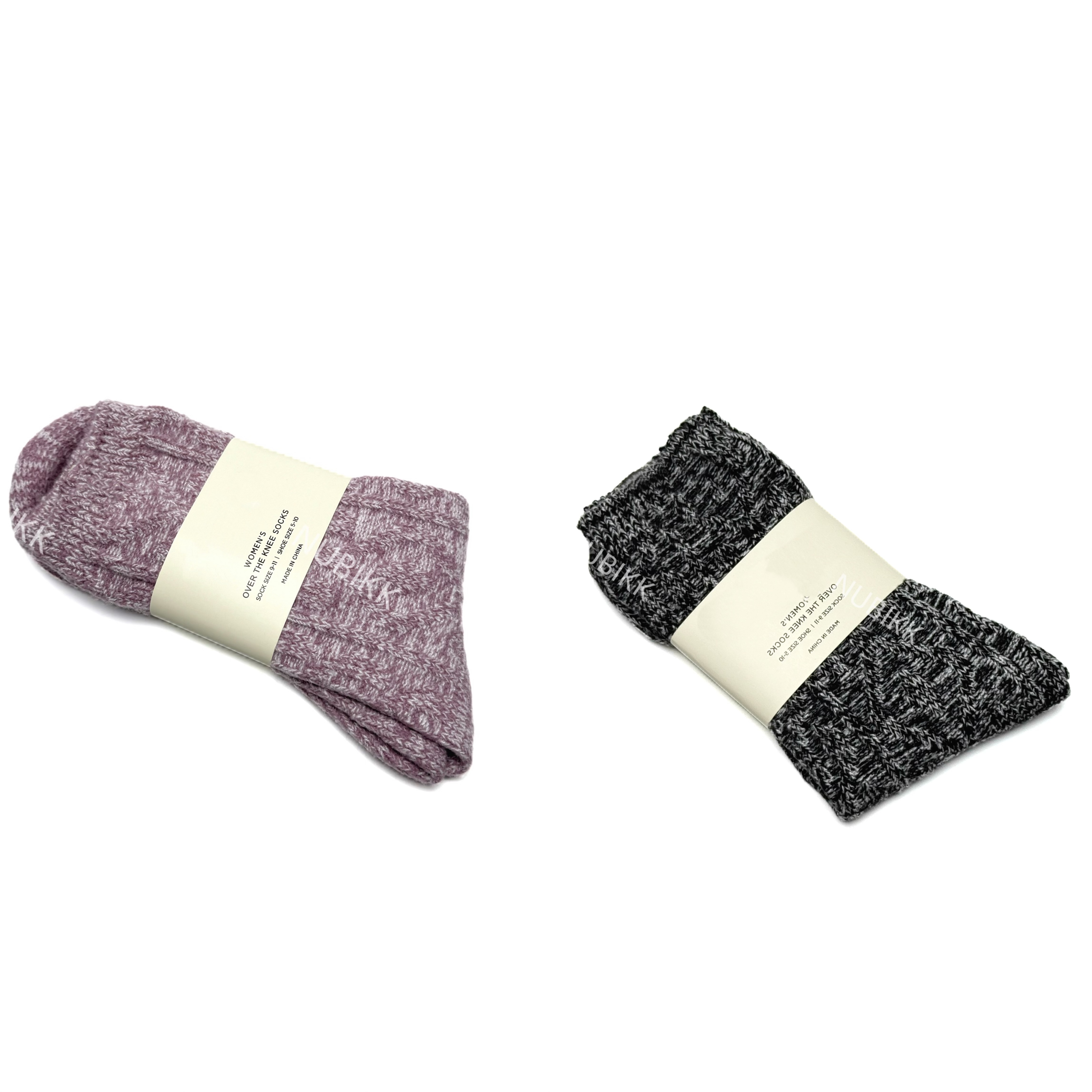 NUBIKK 纯色保暖透气防臭中筒袜