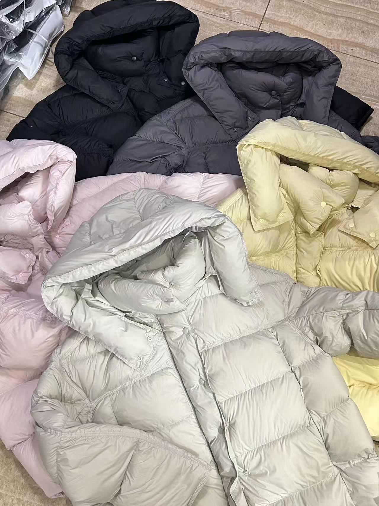 【小暖炉】广检新国标90白鸭轻羽绒连帽可拆卸中长款