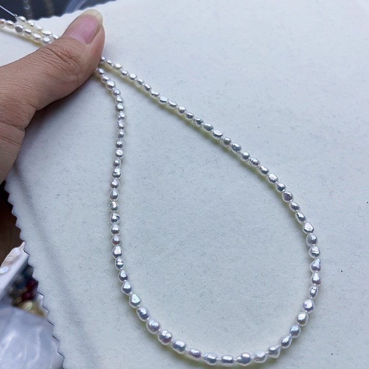 淡水珍珠胸饰银S925镶嵌