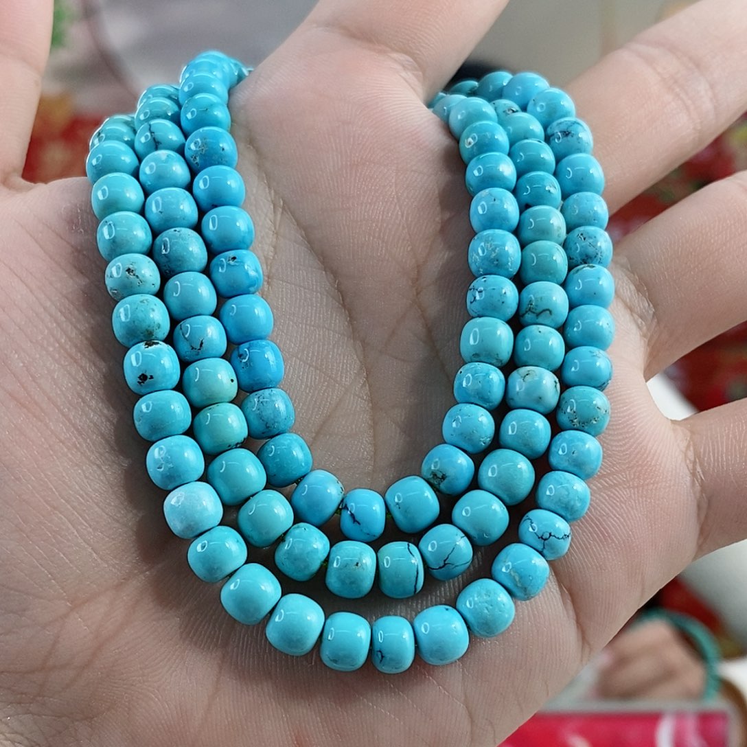 绿松石珠宝奇石未镶嵌6mm