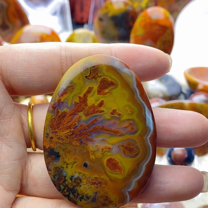 山***叔玛瑙/玉髓未镶嵌宣化战国红玛瑙无事牌