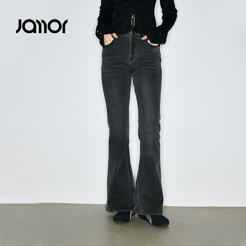Jamor加墨微喇叭牛仔裤子显瘦显高2025春秋DJN579213