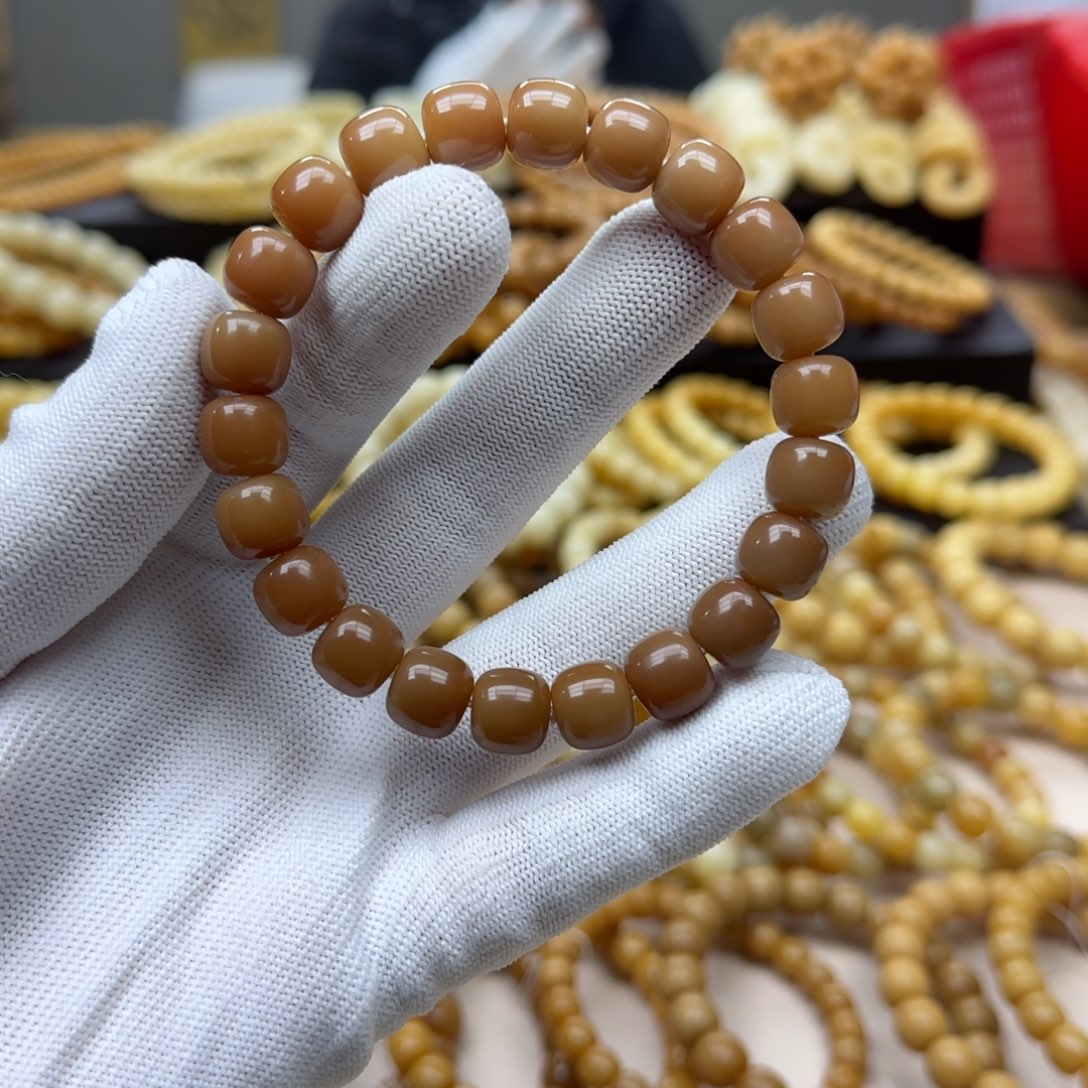 菩提根/象牙果手串10.11 5年 鬼工 藕粉色