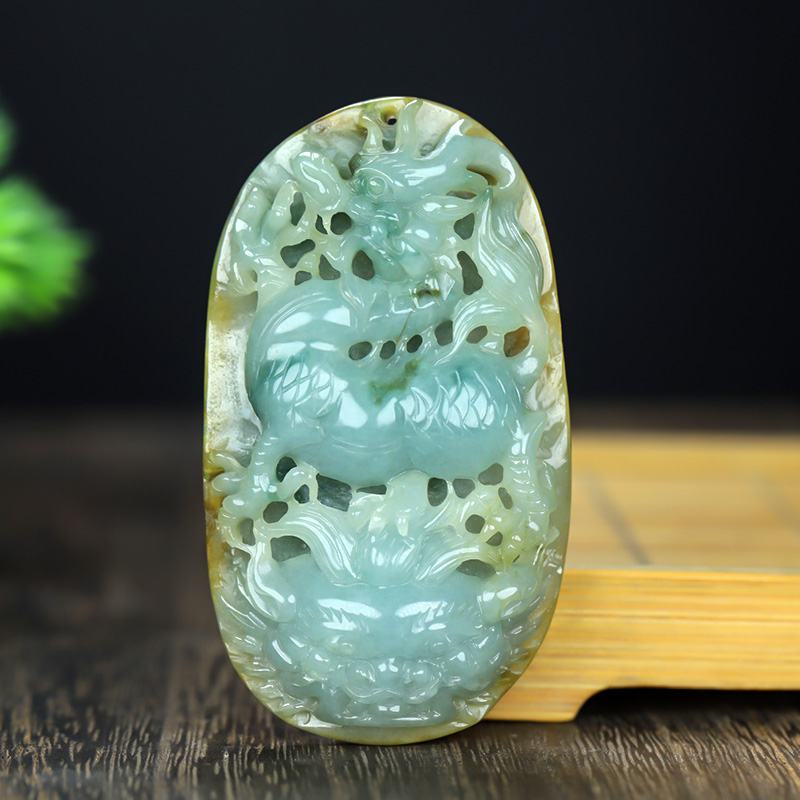 A031珠宝玉石A货翡翠吊坠