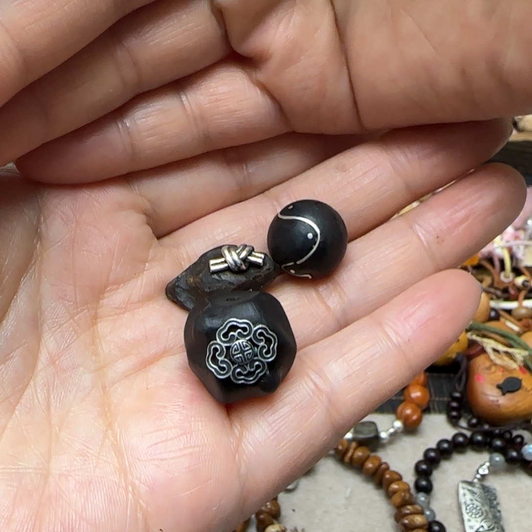 紫光檀巧*力黑檀配珠