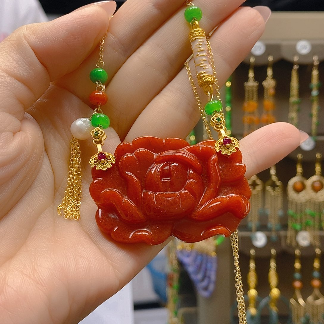 翡翠合金耳饰翡翠