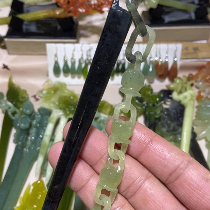 蛇纹石玉发簪未镶嵌