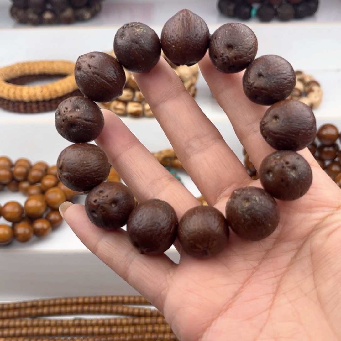 紫金鼠手串原皮前鼠后猫正圆17