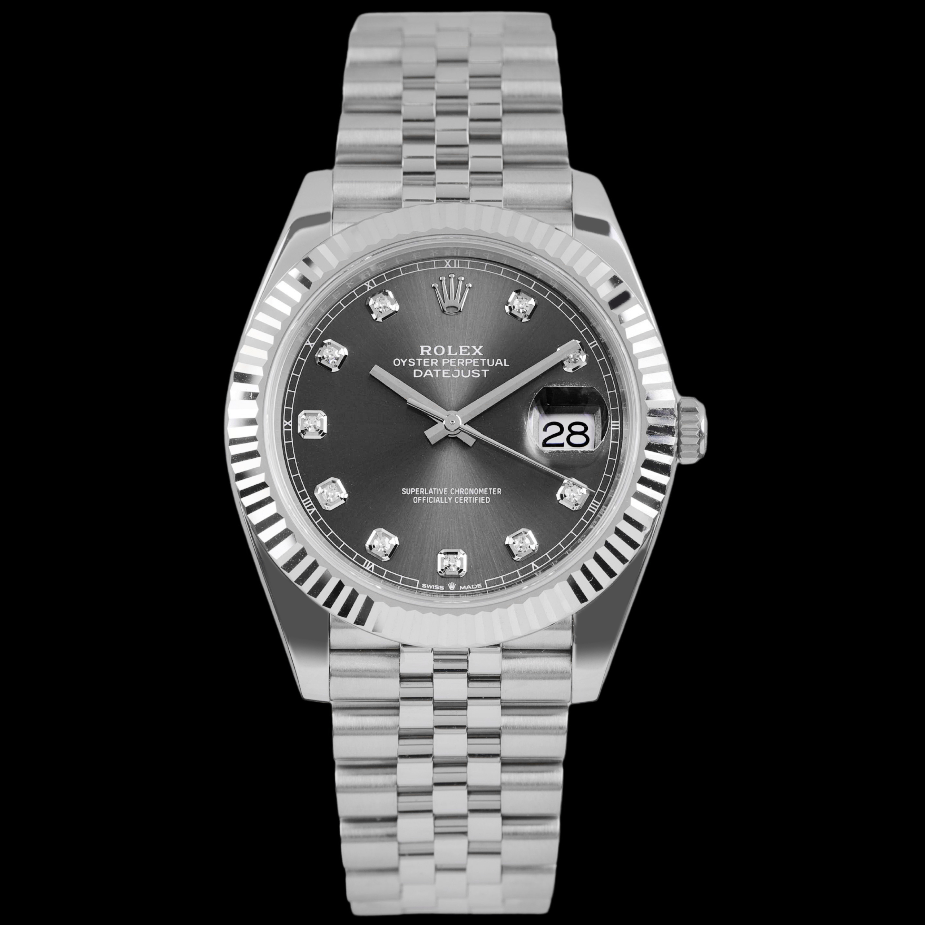 95新 Rolex/劳力士 S/灰面钻刻126334/24年10月全套/41mm