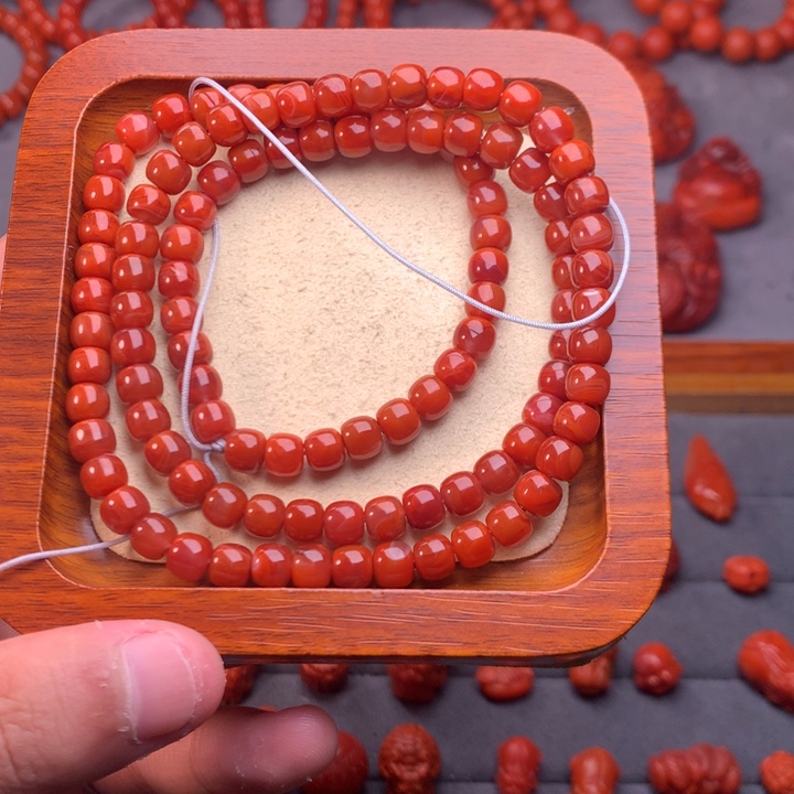 【闪购商品】未镶嵌配饰南红玛瑙卡6mm