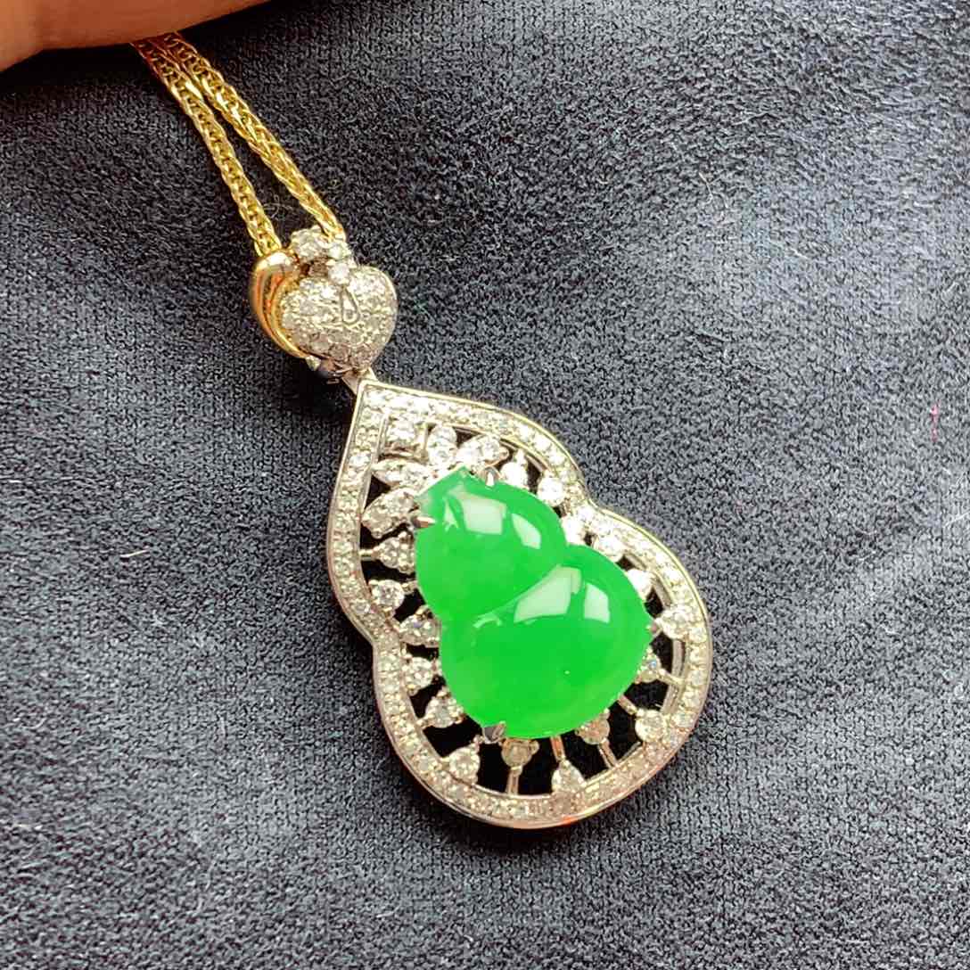 翡翠颈饰18K金镶嵌S****e上新