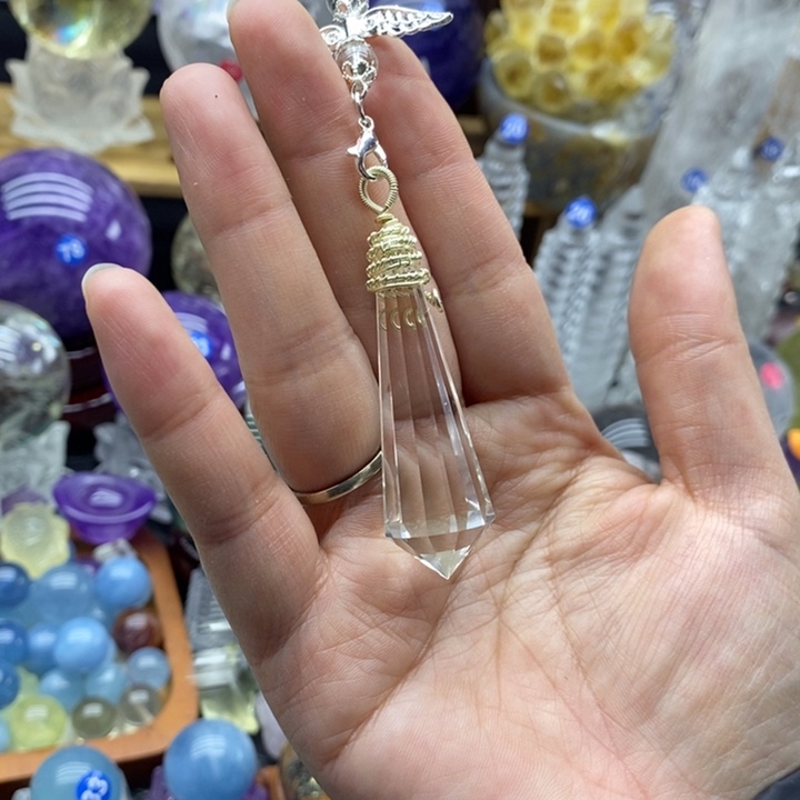 石材天然白水晶摆件