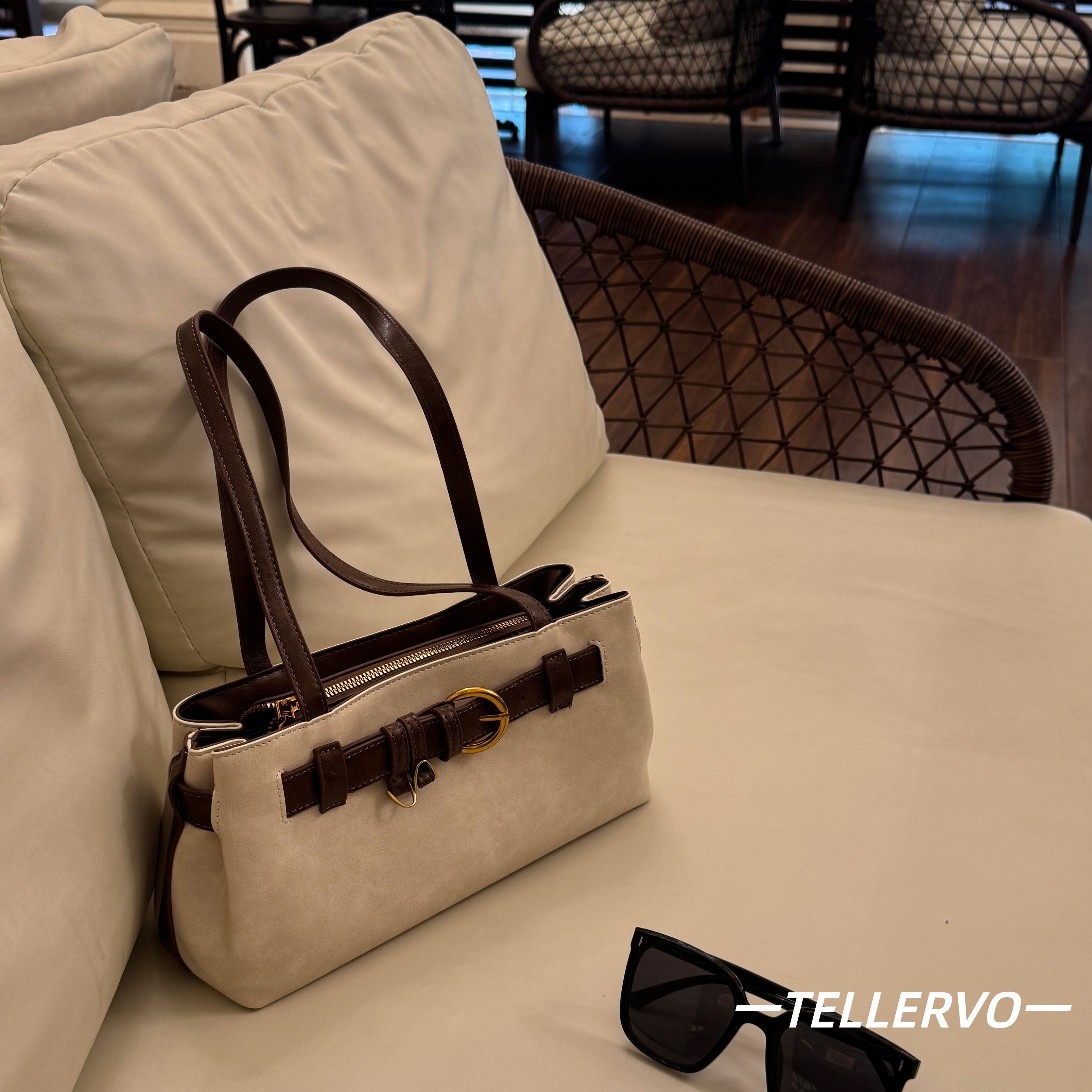 【枫丹白露】2025新款软皮气质通勤包百搭简约女包单肩包腋下休闲包