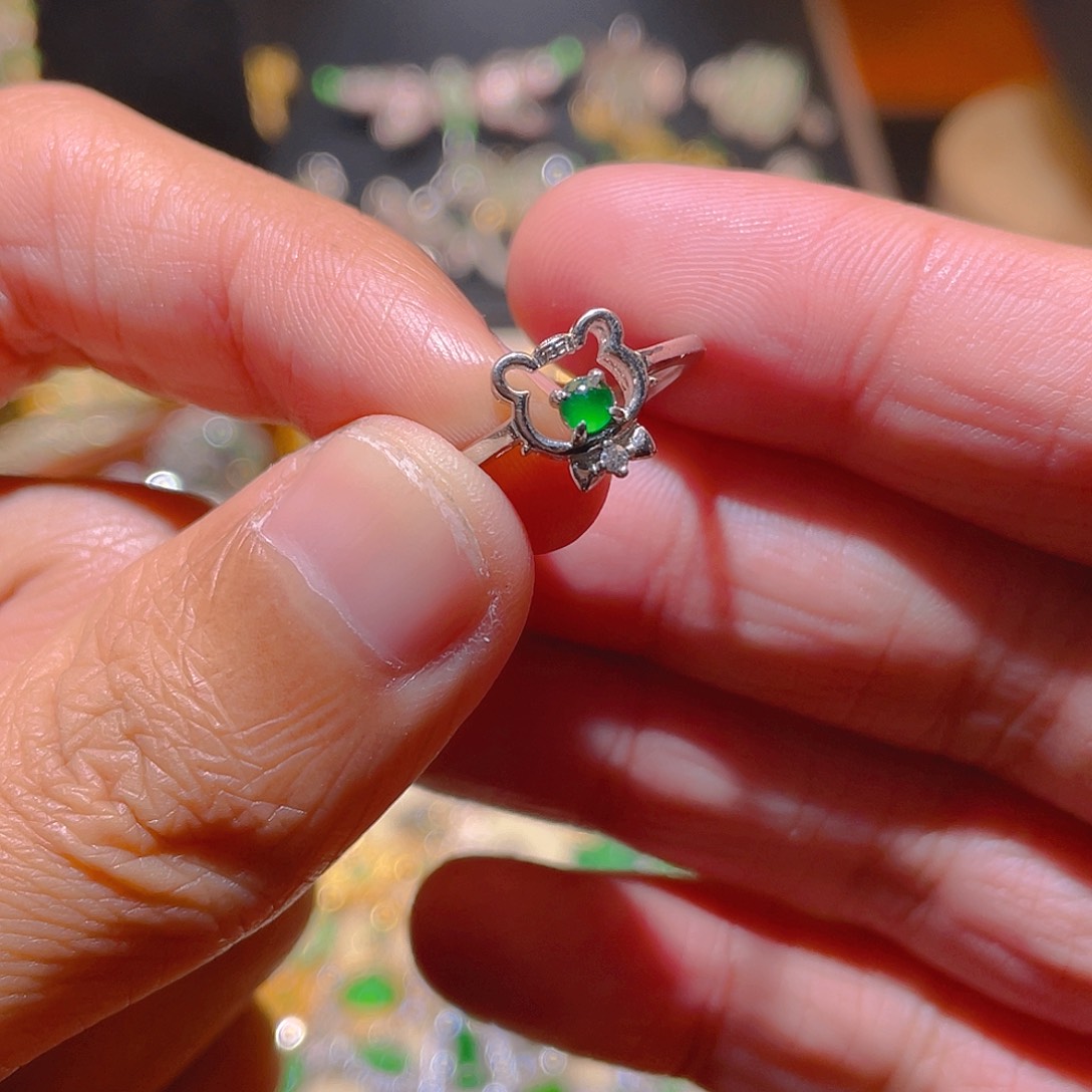 翡翠吊坠(不含链)银S925镶嵌