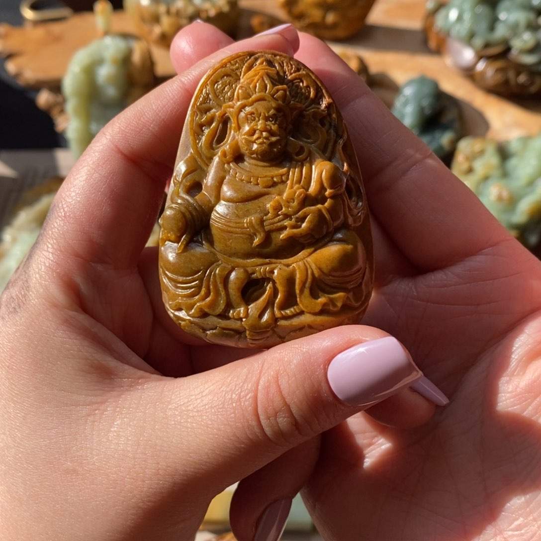 岫岩河磨玉（透闪石质玉）挂件未镶嵌随*