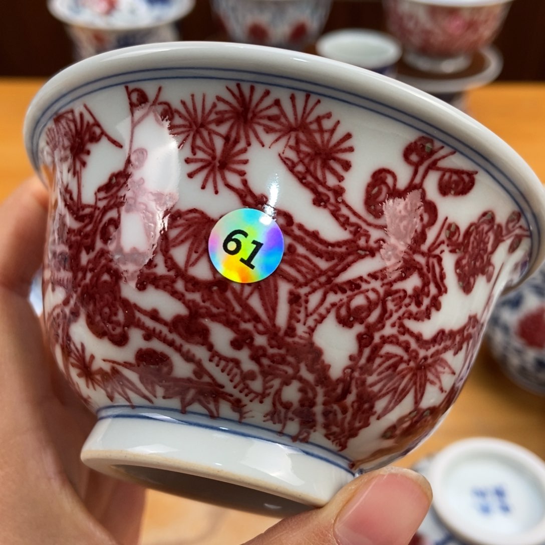 手绘现代茶具非古董