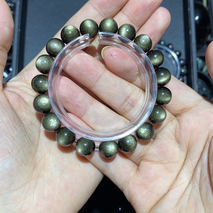 黑曜岩手链未镶嵌如*果