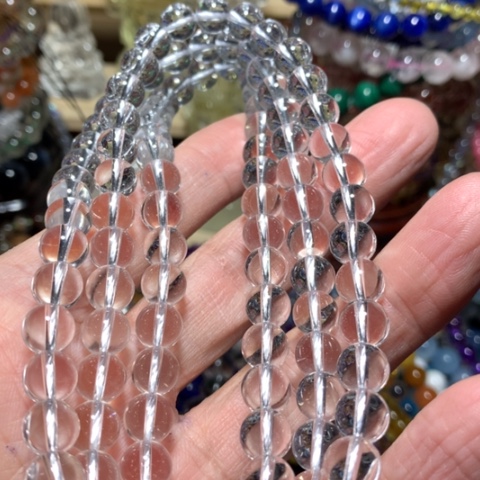 水晶佛珠未镶嵌静***心8mm佛珠