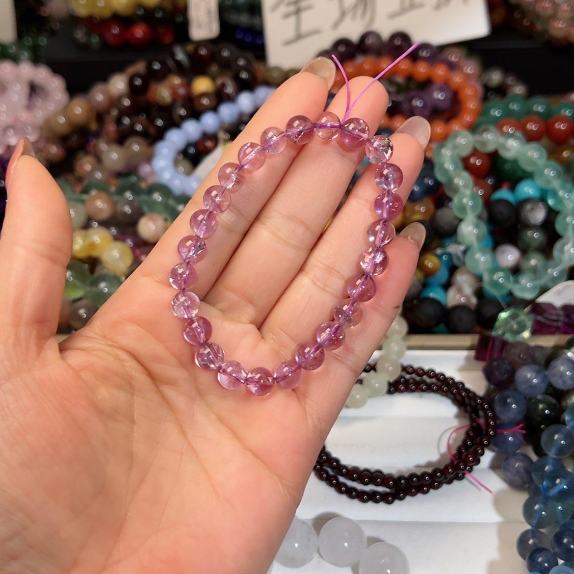 【闪购商品】烟晶手链银S925镶嵌富*花185