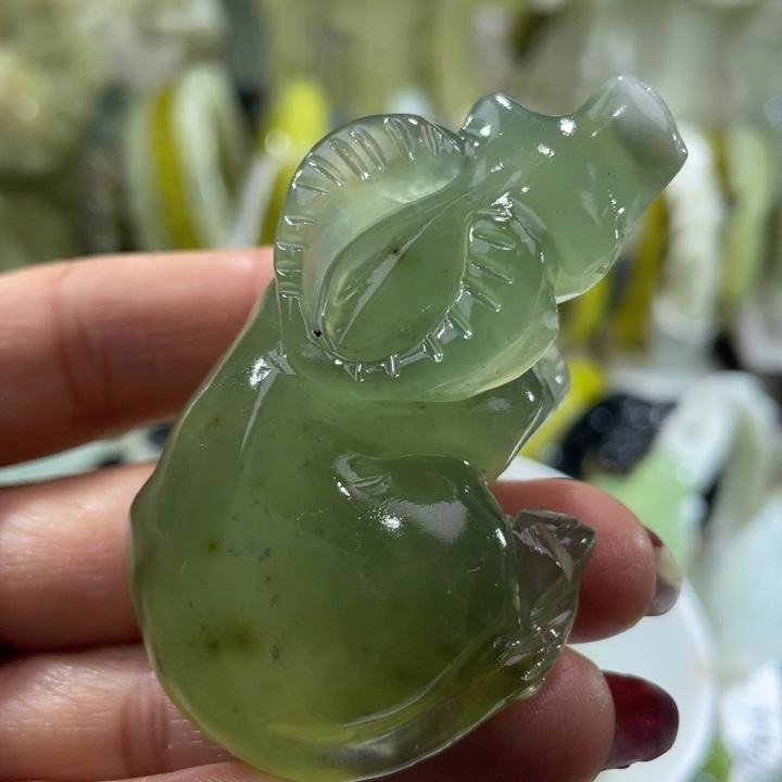 岫玉未镶嵌手把手把