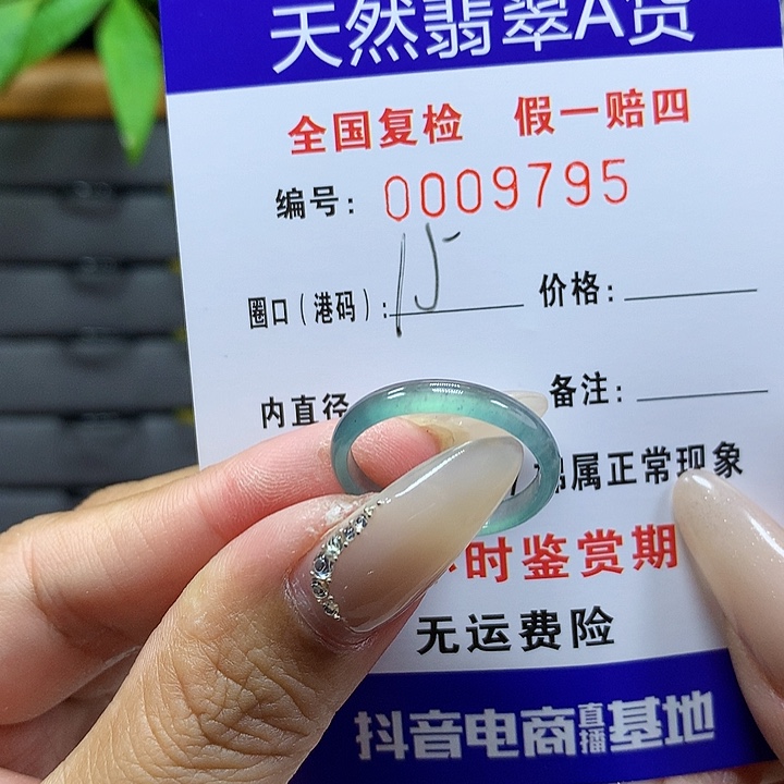 翡翠戒圈未镶嵌       9795