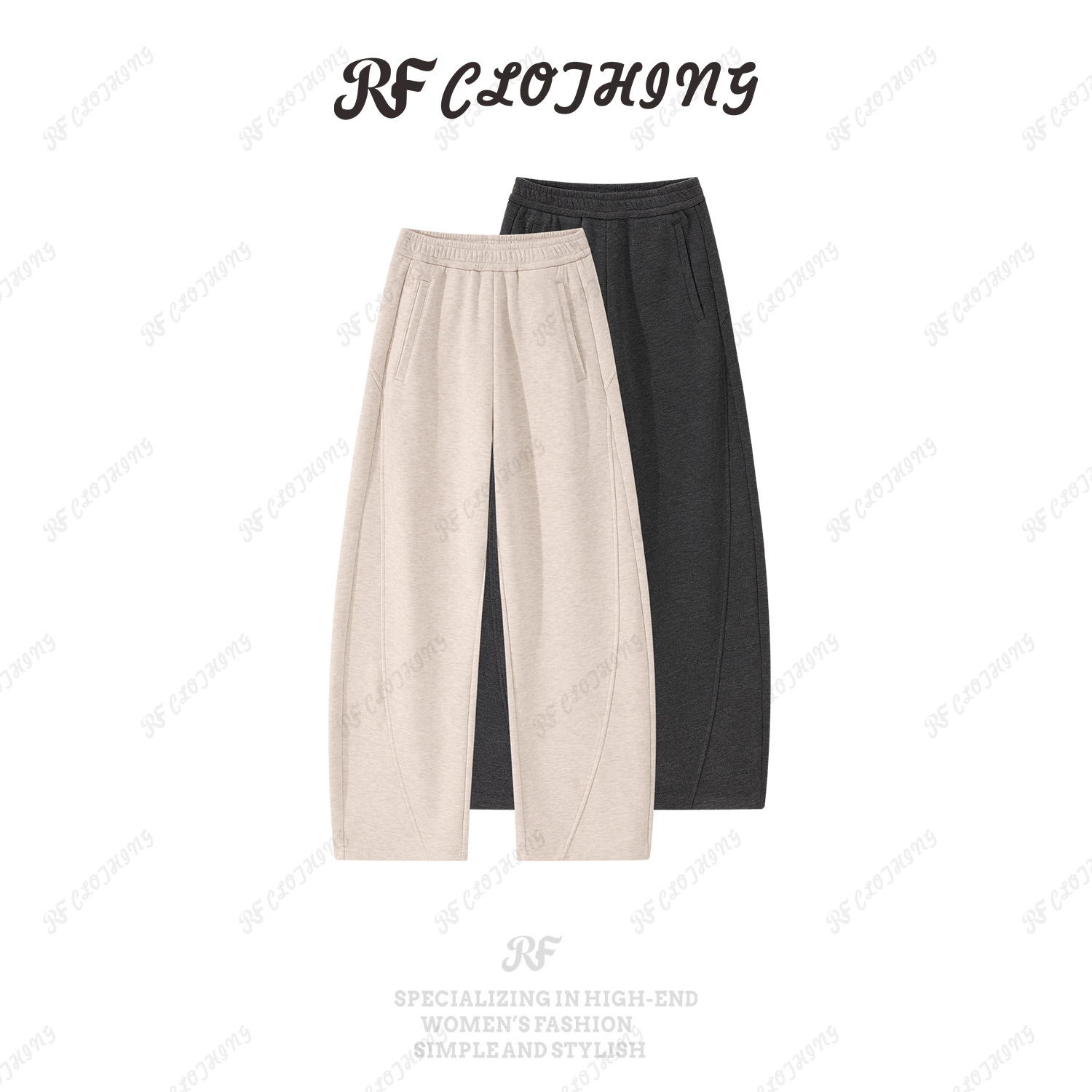 25秋冬款醋酸羊毛加绒镰刀裤修饰腿型艺术感宽松休闲裤百搭阔腿裤