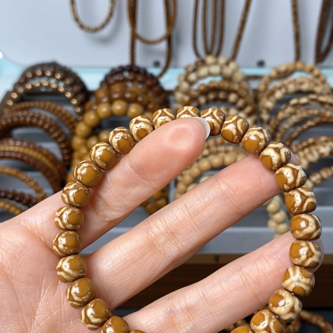 菩提手串/手链嘉*?紫金鼠花皮实心老型8