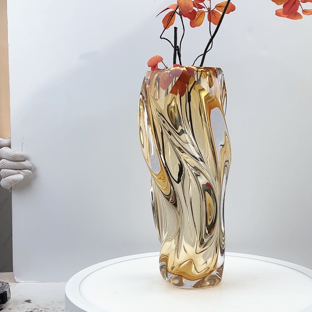 茶盏琉璃水晶花瓶