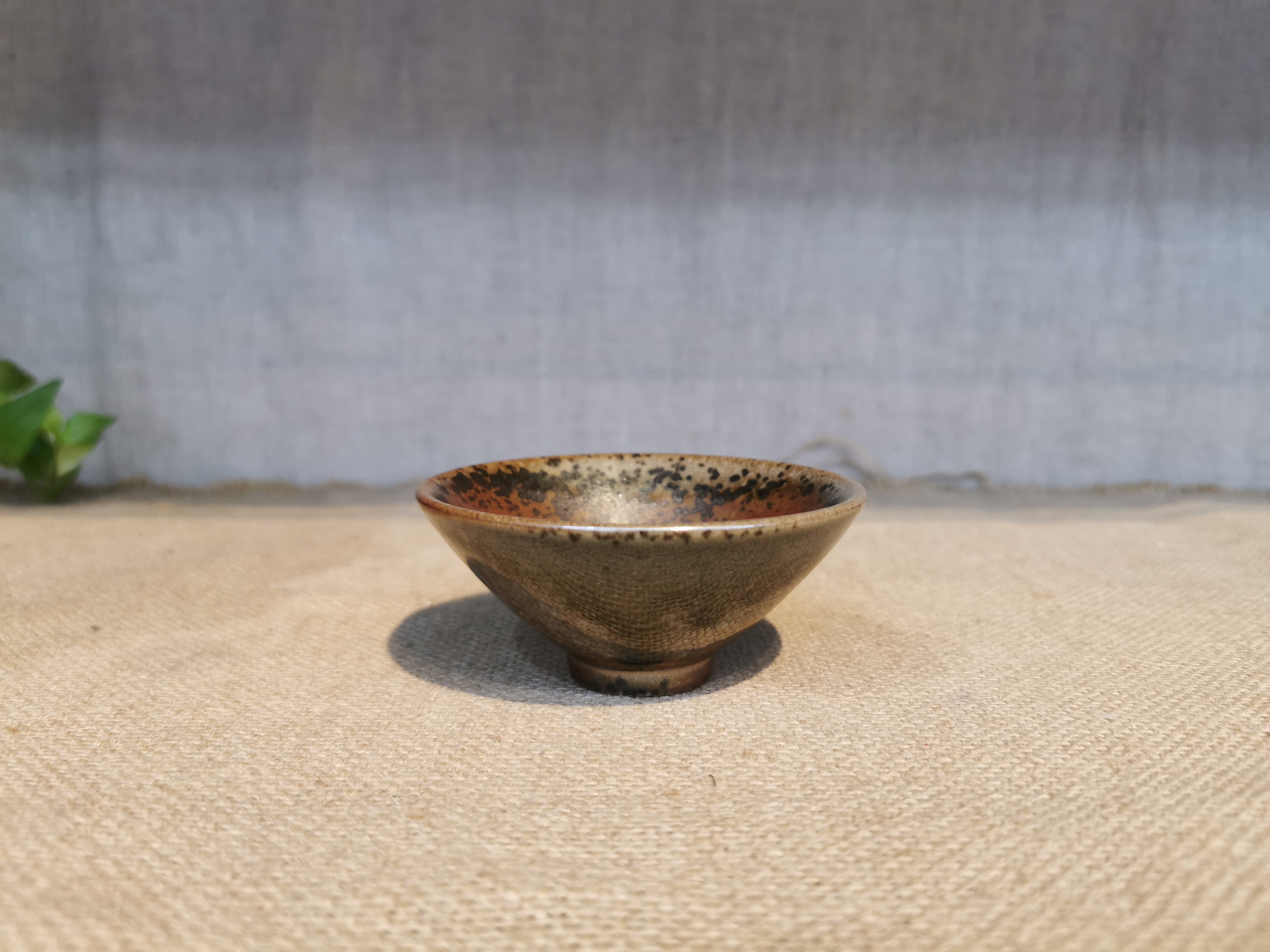 云南建水紫陶浪鬼柴烧无忌作品精品小斗笠杯50毫升