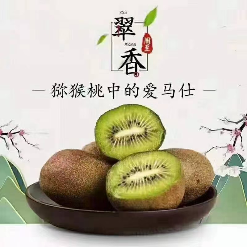 陕西周至翠香猕猴桃绿心新鲜水果香甜多汁现摘现发