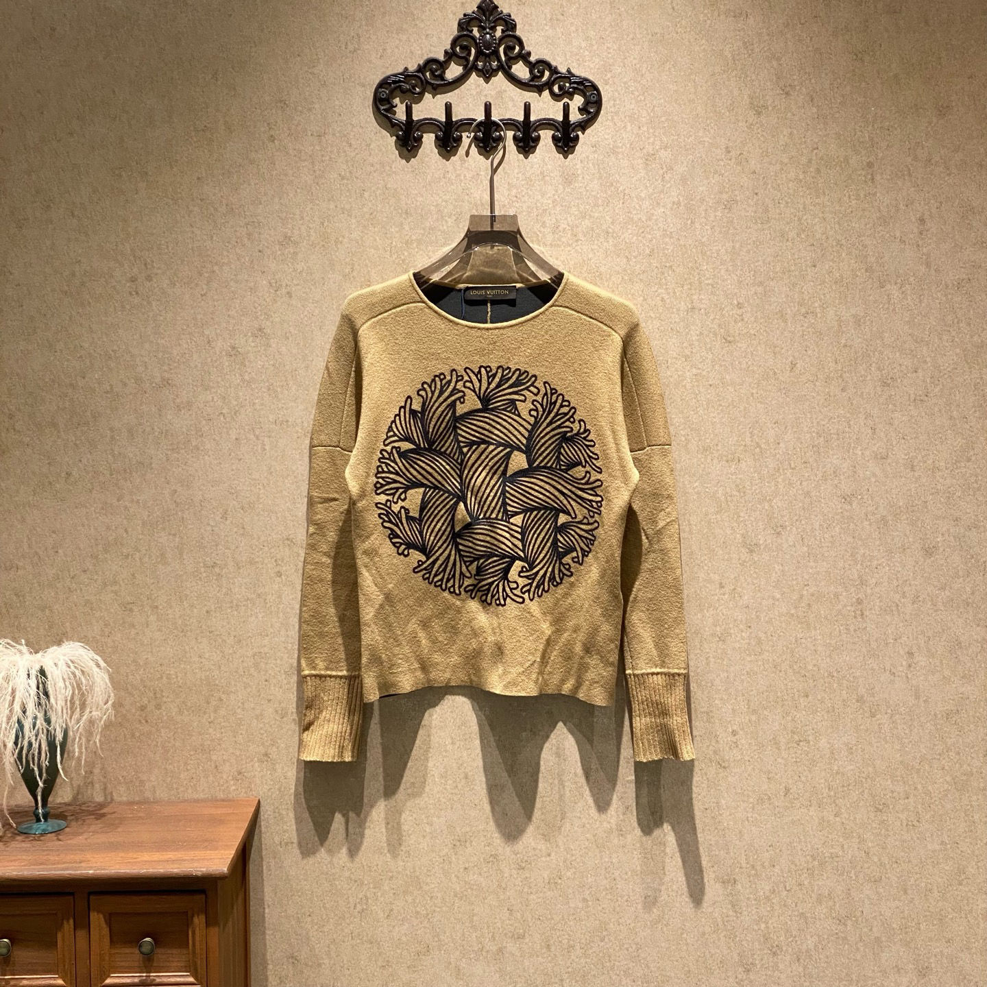 99新 LouisVuitton/路易威登 藤蔓图案羊绒毛衣/xs码/99新/41666